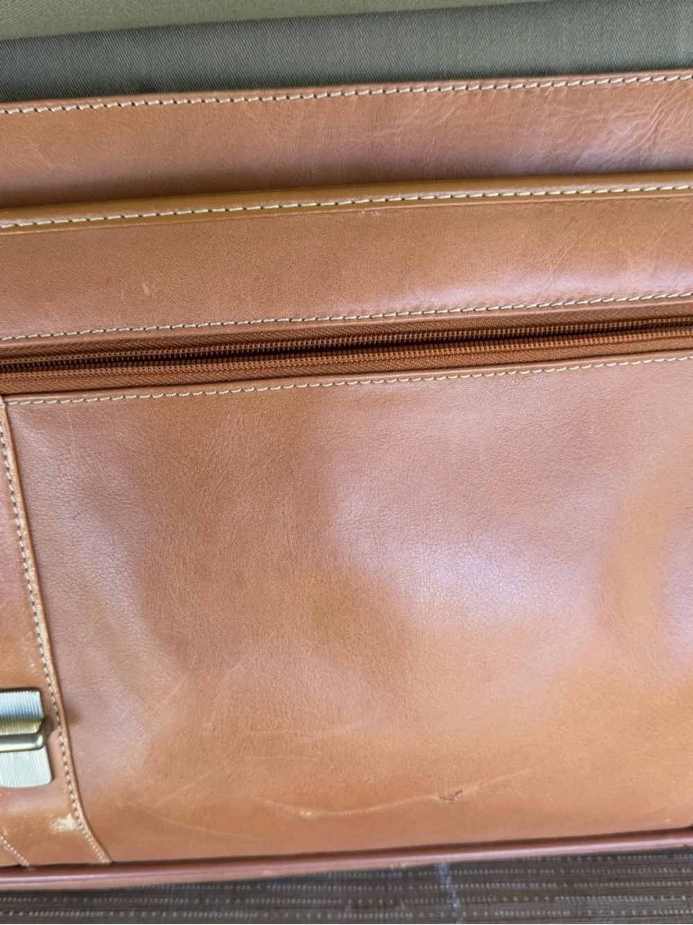 Kenneth Cole New York Brown Leather Briefcase Organizer